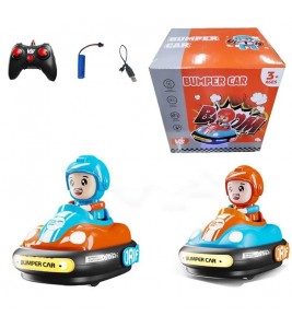 2629-T36A 2Pcs Remote Control Bumper Cars Ejecting Drivers Dolls Car with Light Music