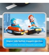 2629-T36A 2Pcs Remote Control Bumper Cars Ejecting Drivers Dolls Car with Light Music