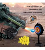 10-Channel Heavy Duty RC Tracked Tank Children Ball Shooting Toy with Remote Control - 228-2