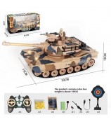 10-Channel Heavy Duty RC Tracked Tank Children Ball Shooting Toy with Remote Control - 228-2