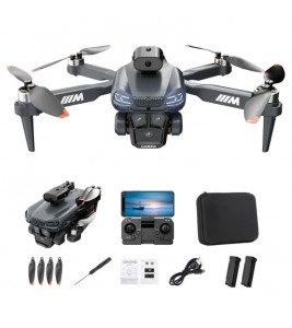 S183 HD Dual Camera Optical Flow Positioning Quadcopter Folding Obstacle Avoidance RC Drone, 2 Batteries