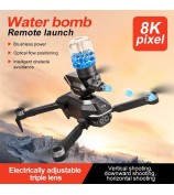 4DRC 4D-M2 Folding 4-axis HD Aerial Photography Drone Optical Flow Obstacle Avoidance Drone with Water Bomb, 2 Batteries