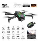 D10 Obstacle Avoidance Brushless Motor Quadcopter HD Aerial Photography Remote Control Drone, 2 Batteries