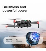 D10 Obstacle Avoidance Brushless Motor Quadcopter HD Aerial Photography Remote Control Drone, 2 Batteries