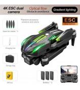 D10 Obstacle Avoidance Brushless Motor Quadcopter HD Aerial Photography Remote Control Drone, 3 Batteries