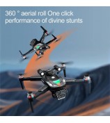 V188 Obstacle Avoidance Brushless Motor Quadcopter HD Camera Searchlight RC Drone, 1 Battery - Grey