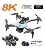 V188 Obstacle Avoidance Brushless Motor Quadcopter HD Camera Searchlight RC Drone, 1 Battery - Grey