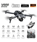 V600 HD Camera RC Drone Obstacle Avoidance Brushless Motor Quadcopter, 1 Battery - Silver