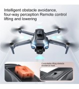 V600 HD Camera RC Drone Obstacle Avoidance Brushless Motor Quadcopter, 1 Battery - Silver