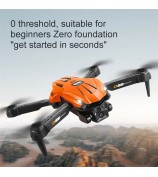 D88 Optical Flow Dual Camera RC Drone Fixed Altitude Aerial Photography Quadcopter, 1 Battery - Orange