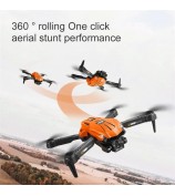 D88 Optical Flow Dual Camera RC Drone Fixed Altitude Aerial Photography Quadcopter, 1 Battery - Orange