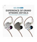 KZ-ZSN Pro In-Ear Bass Metal Music Sport Earphone without Microphone (With Microphone) - Grey
