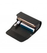 Denim Microfiber Leather E-cigarette Protective Case Storage Bag for IQOS 3.0 E-cigarette - Black