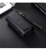 Denim Microfiber Leather E-cigarette Protective Case Storage Bag for IQOS 3.0 E-cigarette - Black