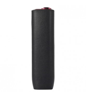 For IQOS ILUMA ONE TPU+Genuine Leather Anti-scratch Anti-drop Case E-cigarette Protective Cover - Black