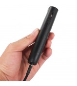 For IQOS ILUMA ONE TPU+Genuine Leather Anti-scratch Anti-drop Case E-cigarette Protective Cover - Black