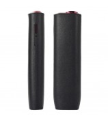 For IQOS ILUMA ONE TPU+Genuine Leather Anti-scratch Anti-drop Case E-cigarette Protective Cover - Black