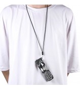 Protective Sleeve for IQOS ILUMA One Leather Coated TPU E-cigarette Cover with Lanyard - Snakeskin / Grey+White
