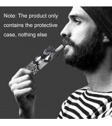 Protective Sleeve for IQOS ILUMA One Leather Coated TPU E-cigarette Cover with Lanyard - Snakeskin / Grey+White