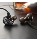 KZ ZST Armature Dual Driver In-ear Earphone Detachable Cable Mega Bass Headset WITHOUT Mic - Carbon Fiber