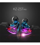 KZ ZST Armature Dual Driver In-ear Earphone Detachable Cable Mega Bass Headset WITHOUT Mic - Carbon Fiber