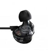 KZ ZST Armature Dual Driver In-ear Earphone Detachable Cable Mega Bass Headset WITHOUT Mic - Carbon Fiber