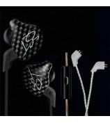 KZ ZST Armature Dual Driver In-ear Earphone Detachable Cable Mega Bass Headset WITHOUT Mic - Carbon Fiber