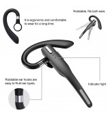 YYK525 Business Car Single Ear Wireless Earhook Bluetooth Headset Digital Display Hands-free Earphone with Charging Case