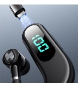 V13 Business Single Ear Earhook Wireless Bluetooth 5.2 Headset Hands-free Earphone with Smart Digital Display - Black