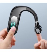 V13 Business Single Ear Earhook Wireless Bluetooth 5.2 Headset Hands-free Earphone with Smart Digital Display - Black