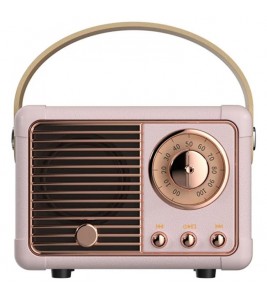 HM11 2nd Generation Vintage Bluetooth Speaker Portable Wireless Retro Classic Clear Loud Speaker Radio - Pink