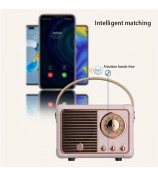 HM11 2nd Generation Vintage Bluetooth Speaker Portable Wireless Retro Classic Clear Loud Speaker Radio - Pink