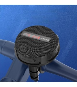 INWA Outdoor Riding Wireless Speaker with Smart LED Digital Display Portable Bluetooth Speaker lPX65 Waterproof Subwoofer Sound Amplifier Support Hands-Free Calling (CE) - Black