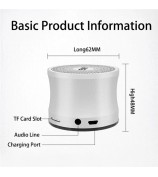 EWA A109 Pro Bluetooth 5.0 Portable TWS Speaker MP3 Music Player Subwoofer (with CE Certificate) - Silver