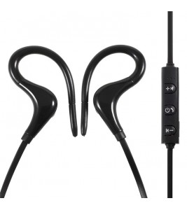 Q10 Wireless Bluetooth Sports Stereo Earphone Neck Hanging Headset Headphone with Mic - Black