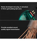 KZ AS10 5BA Drive Unit In Ear Earphone 5 Balanced Armatured HiFi Hybrid Wired Earbuds 3.5mm without Microphone (Standard Version) - Red