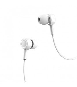 USAMS EP-12 3.5mm Wired Stereo In-ear Plating Earphone with Mic and Line-in Control for iPhone - White