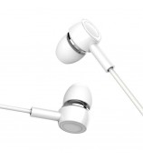 USAMS EP-12 3.5mm Wired Stereo In-ear Plating Earphone with Mic and Line-in Control for iPhone - White