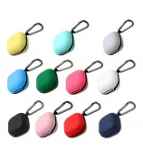 Soft Silicone Wireless Bluetooth Earphones Case Shock-Resistant Protective Cover with Anti-Lost Buckle for Samsung Galaxy Buds Pro - White