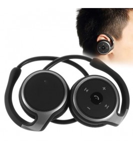 A6 Sports Bluetooth 4.0 Stereo Headset Neckband Headphones Hands-free Earphone with Mic - Black