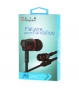 LANGSDOM JM26 3.5mm Flat In-ear Stereo Earphone Headset with Mic for iPhone Samsung HTC - Black