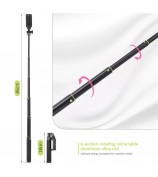 H611 5-Section Extendable Bluetooth Selfie Stick + Tripod Bracket for iPhone Samsung HTC LG Sony - Black