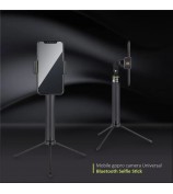 H611 5-Section Extendable Bluetooth Selfie Stick + Tripod Bracket for iPhone Samsung HTC LG Sony - Black