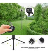 H611 5-Section Extendable Bluetooth Selfie Stick + Tripod Bracket for iPhone Samsung HTC LG Sony - Black