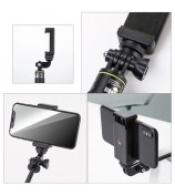 H611 5-Section Extendable Bluetooth Selfie Stick + Tripod Bracket for iPhone Samsung HTC LG Sony - Black