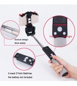 Portable Bluetooth Control Electric 360 Degree Rotation Extendable Phone Selfie Stick - Black