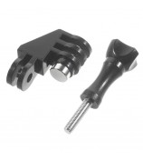 90 Degree Converting Elbow Mount + Thumb Screw for GoPro Hero 4/3+/3/2/1/4 Session/sj4000/sj5000/sj6000/xiaomi yi