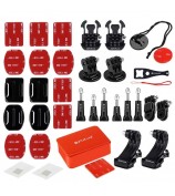 PULUZ PKT16 53 in 1 Chest Belt Wrist Strap Quick Release Buckles Total Ultimate Combo Kit for GoPro Accessories