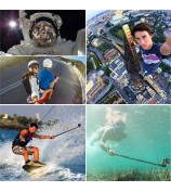 PULUZ PU55 Extendable Selfie Stick Adjustable Telescoping Handheld Monopod Pole for GoPro Hero 7/6/5/5 Session/4Session/4/3+/3/2/1, DJI Osmo Action Camera