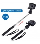 PULUZ PU55 Extendable Selfie Stick Adjustable Telescoping Handheld Monopod Pole for GoPro Hero 7/6/5/5 Session/4Session/4/3+/3/2/1, DJI Osmo Action Camera